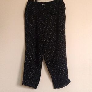 Leslie Fay Black Patterned Women's Pants 18P